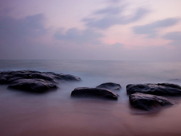 Sand and stones at Kovalam