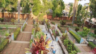 Rose Garden, Lake And Step Garden