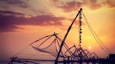 Chinese Fishing Nets At Vypeen Island