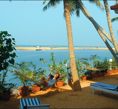 Relaxing at the resort