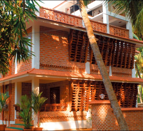 Side view of the resort