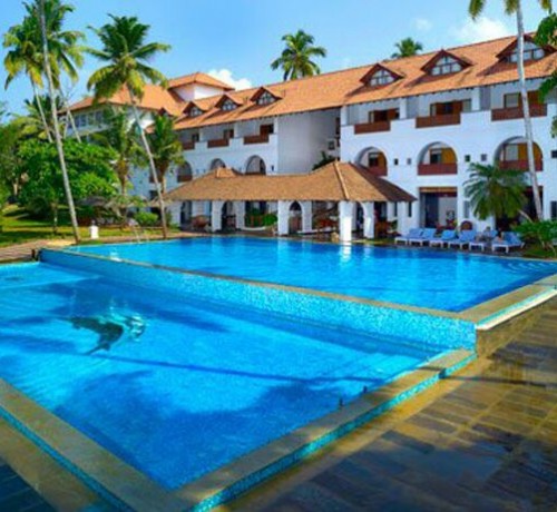 Exterior shot with pool