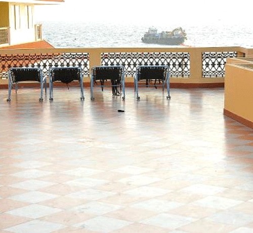 Open lobby by the sea