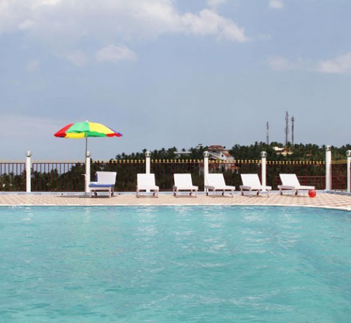 Reclining cots by the Pool