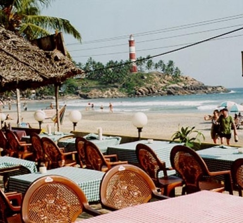 Relaxing area by the beach