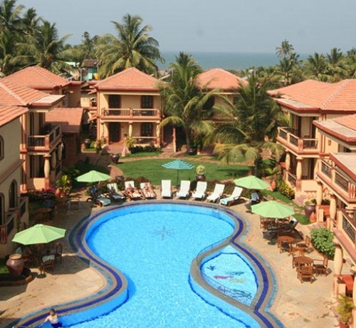 Bird's eye view of pool