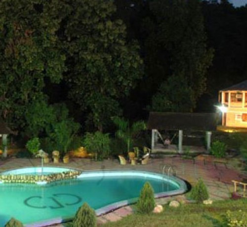 Pool View at Night