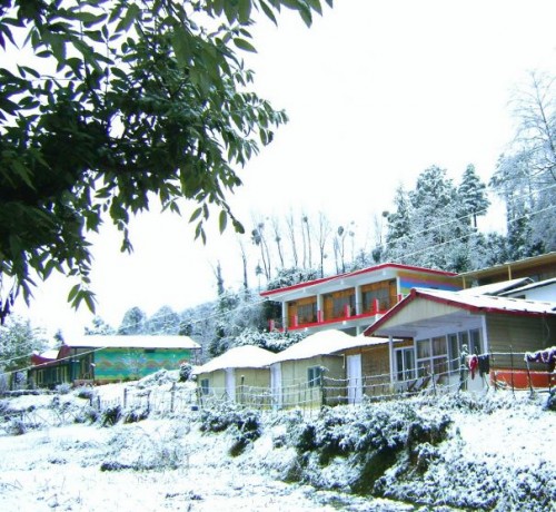 Resort during snow Resort during snow
