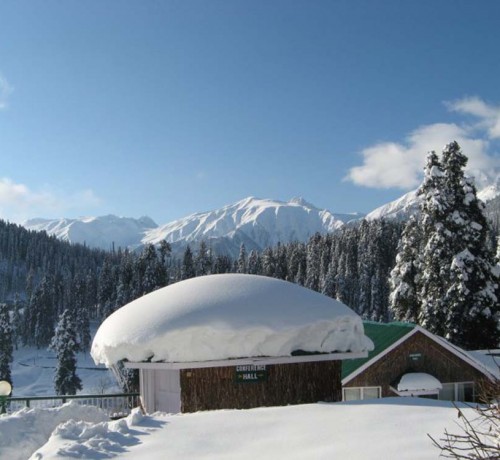 Conference Hall Covered in Snow