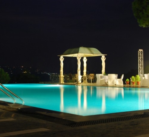 Pool View at Night